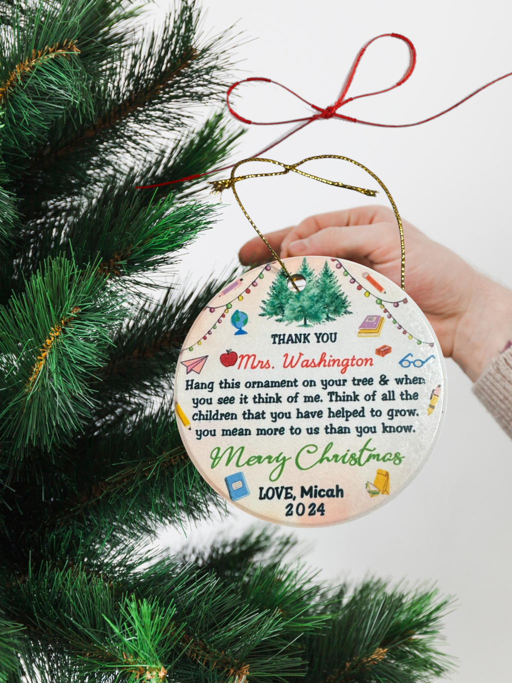 Teacher Holiday Ornament